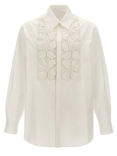 Valentino Hibiscus Shirt In White