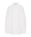 Valentino Hidden Button Long-sleeved Shirt In White
