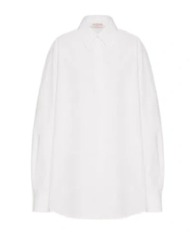 Valentino Hidden Button Long-sleeved Shirt In White