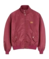 Valentino Ribbed Trim Jacket Featuring Vlogo Patch In Red
