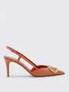 Valentino Vlogo Signature Calfskin Slingback Pump 80mm In Beige