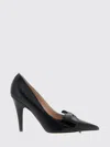 Valentino Black Pointed Toe Heels In Black