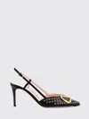 Valentino Pointed Toe Slingback Pumps Featuring Studs In Multi