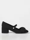 Valentino Mary Jane Block Heel Square Toe In Schwarz
