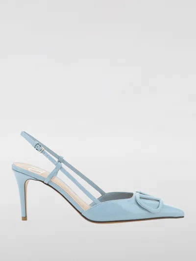 Valentino Garavani Vlogo 80mm Slingback Pumps In Blue