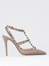 Valentino Rockstud 105 Grained Leather Pumps In Puder