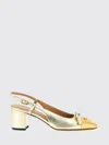 Valentino Signature Pumps With Block Heel And Tassel In Gold