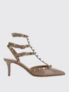 Valentino Rockstud Ankle Strap Sandals In Pink