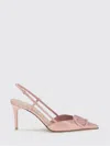 Valentino Vlogo Signature Pointed Toe Slingback Pumps In Pink
