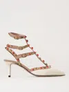 Valentino Heeled Shoes White In Yellow Cream