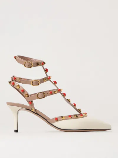 VALENTINO GARAVANI PUMP VALENTINO GARAVANI WOMAN COLOR YELLOW CREAM,421728090