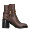 Valentino Bootie Vlogo Signature T. 70 Vitel In Brown