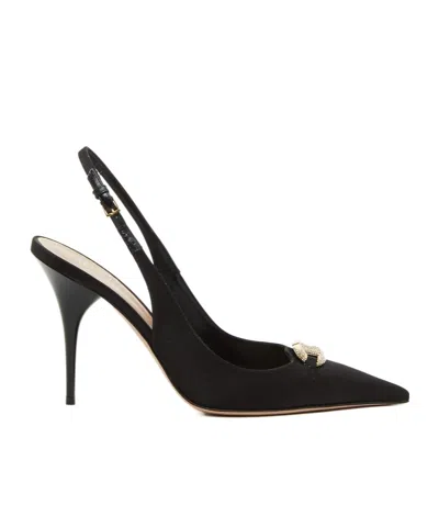 Valentino Garavani Vlogo Slingback Pumps In Black
