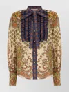 Valentino Cotton Muslin Shirt With Patchwork Pattern