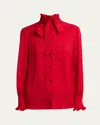 Valentino Schluppenbluse La Cour De Caur Aus Seide In Red