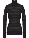 Valentino Women's Viscose Turtle Neck Sweater In Black