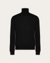 VALENTINO VALENTINO HIGH-NECK WOOL JUMPER WITH VLOGO SIGNATURE EMBROIDERY