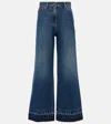 Valentino High-rise Wide-leg Jeans In Blau