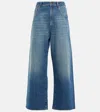 Valentino Vlogo Chain Wide-leg Jeans In Blau