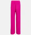 Valentino Crepe Couture Wide-leg Trousers In Pink