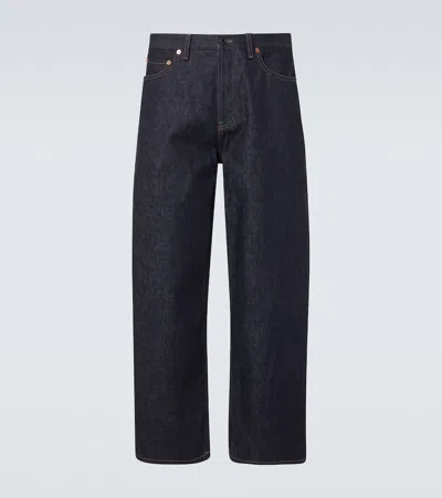 Valentino Wide Leg Cotton Denim Jeans