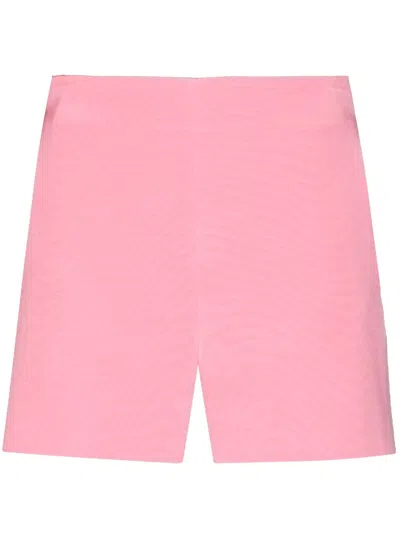 Valentino High-rise Tailored Shorts In Pink