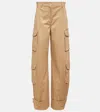 Valentino High-waisted Cargo Trousers In Beige