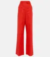 Valentino Red Creased Trousers In Red