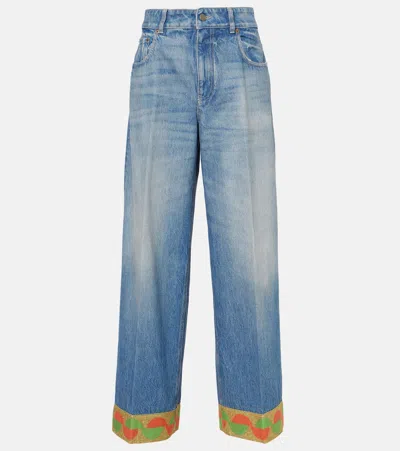 VALENTINO HIGH-RISE WIDE-LEG JEANS