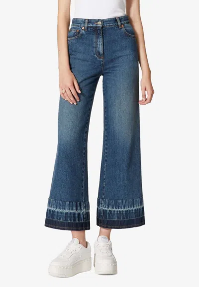 VALENTINO HIGH-RISE WIDE-LEG JEANS