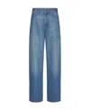 Valentino High-rise Denim Wide-leg Pants In Blue