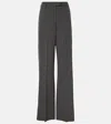Valentino Gerade High-rise-hose Aus Wolle In Grau
