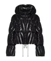 Valentino High-shine Padded Jacket In Black