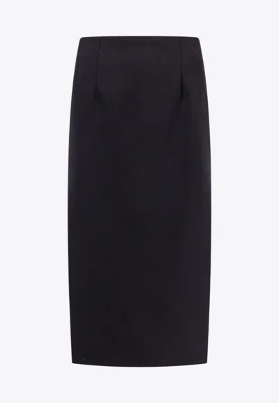 Valentino High-slit Midi Skirt
