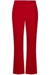 Valentino Garavani Silk Cady Trousers With Tailored Silhouette In Red