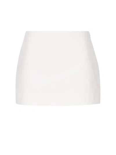 Valentino High Waist Mini Skirt In White