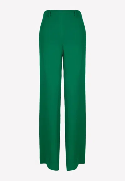 Valentino High-waist Tailored Silk Pants