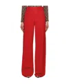 Valentino High-waist Tailored Trousers In Red