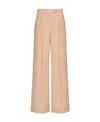 Valentino High-rise Wool Tailored Pants In Nude