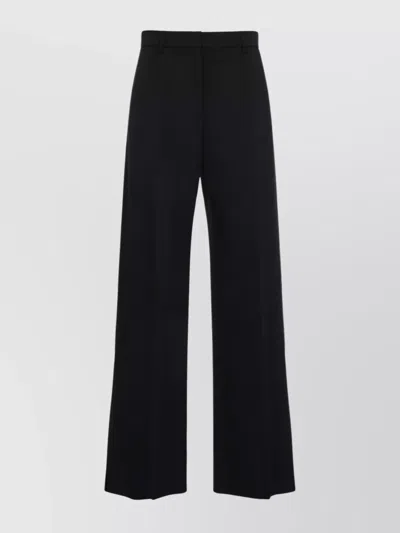 Valentino High Waist Wide Leg Wool Pants