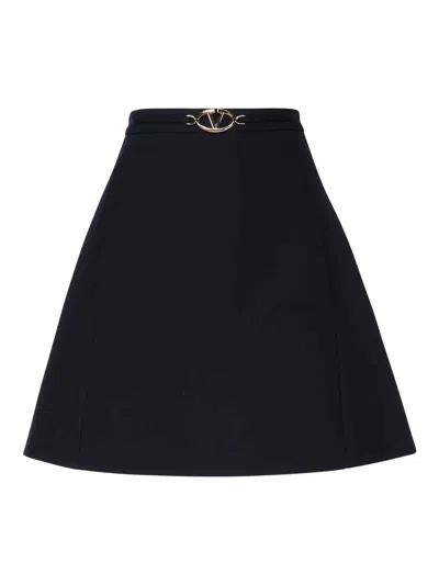 Valentino High-waisted Bell Skirt In Azul
