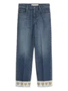 Valentino Denim Trousers Woman Dark Denim 29 In Blue