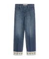 Valentino Denim Trousers Woman Dark Denim 29 In Blue