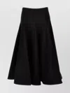 Valentino High-waisted Flared Pleated Midi Skirt
