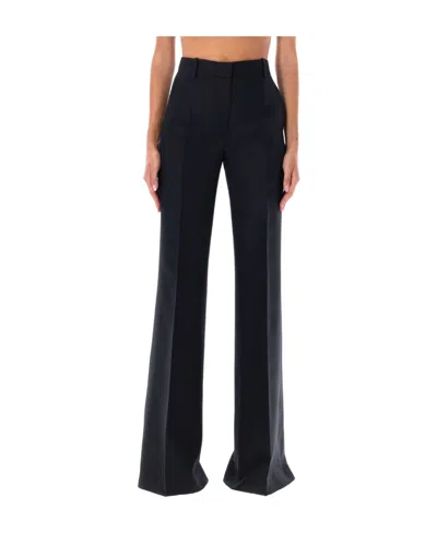 Valentino High-waisted Flared Trousers In Black