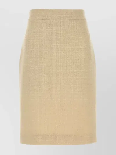 VALENTINO HIGH-WAISTED KNEE-LENGTH TEXTURED SKIRT