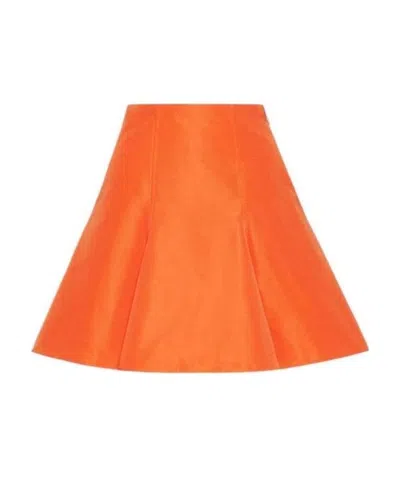 Valentino High-waisted Mini Skirt In Orange