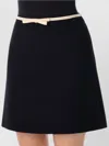Valentino High-waisted Mini Skirt Bow Detail In Black