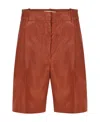 Valentino High-waisted Silk Shorts In Red