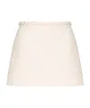 Valentino High-waisted Silk Skirt In White